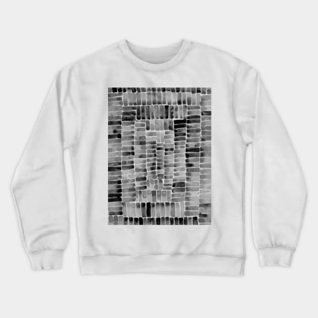 Watercolor abstract rectangles - black and white Crewneck Sweatshirt by wackapacka